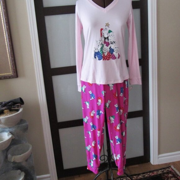 SIMPLE PLEASURES. WOMEN'S / GIRLS CAT PAJAMA SLEEP SET. SIZE SMALL. NWT. - Picture 5 of 10